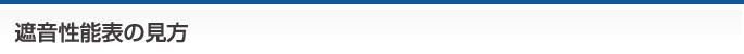 遮音性能表の見方