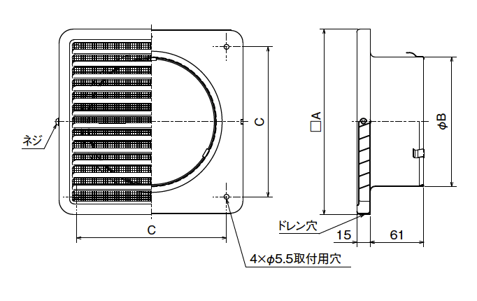 外形寸法図