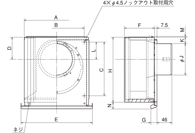 外形寸法図