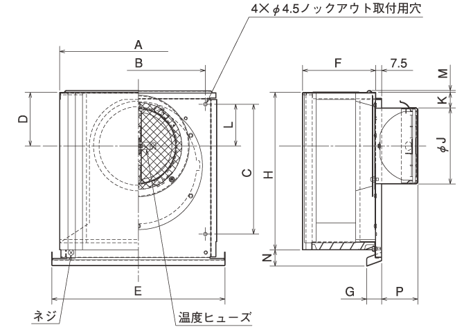 外形寸法図