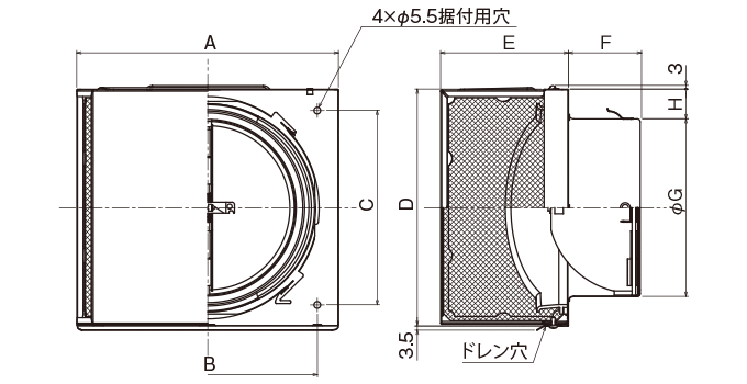 外形寸法図