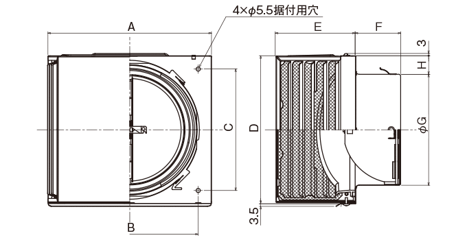 外形寸法図