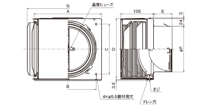 外形寸法図