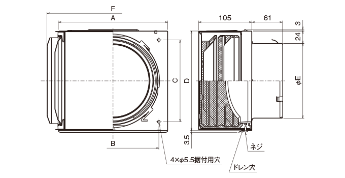 外形寸法図