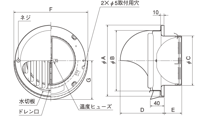 外形寸法図