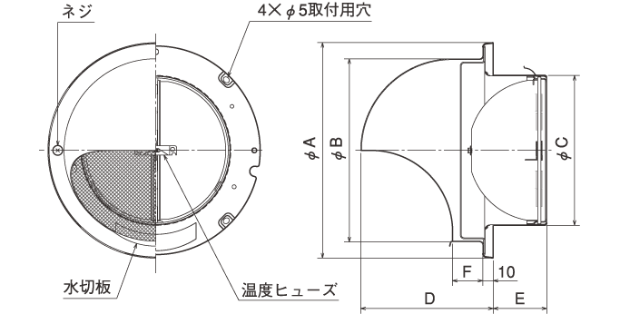 外形寸法図