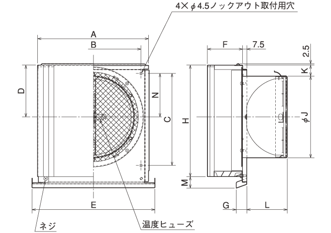 外形寸法図