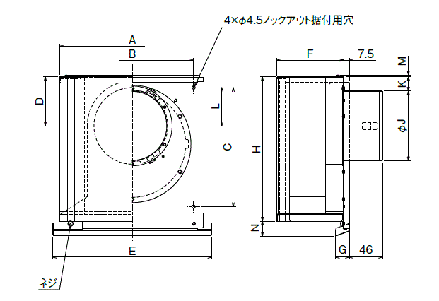 外形寸法図